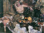 Lovis Corinth, Grobes Stillleben mit Figur